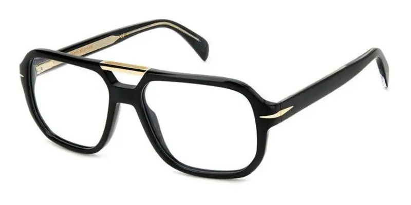 DAVID BECKHAM Uomo DB 7108 2M2 Montature da vista Acetato Nero  Pilot