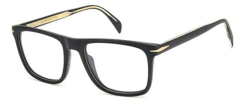 DAVID BECKHAM Uomo DB 7115 I46 Montature da vista Acetato Oro Nero Opaco  Squadrata