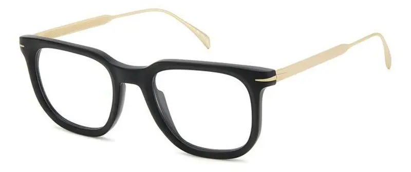 DAVID BECKHAM Uomo DB 7119 I46 Montature da vista Acetato Nero opaco/ Oro  Squadrata