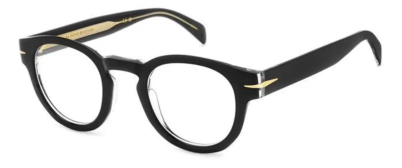 DAVID BECKHAM Uomo DB 7125 7C5 Montature da vista Acetato Nero  Rotonda