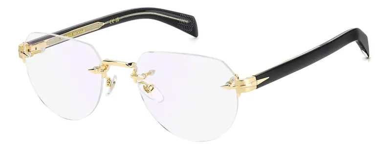 DAVID BECKHAM Uomo DB 7145 RHL Montature da vista Metallo Oro Blu Pilot Normale Specchiato