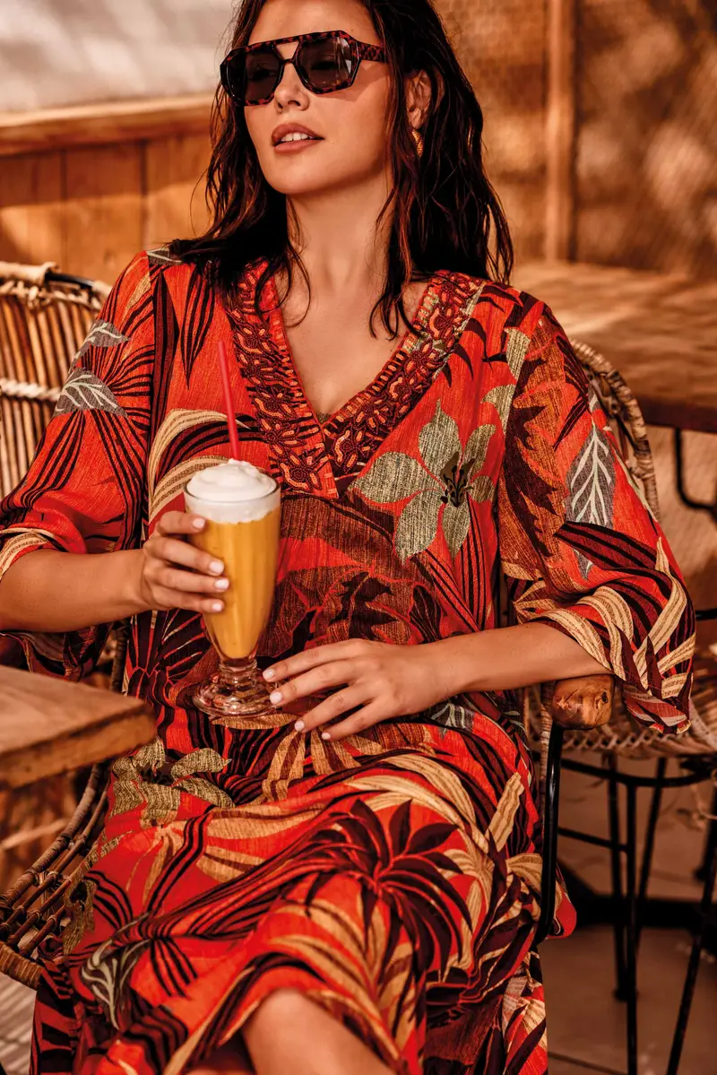 CAFTANO LUNGO EDERA | Colore Multi |