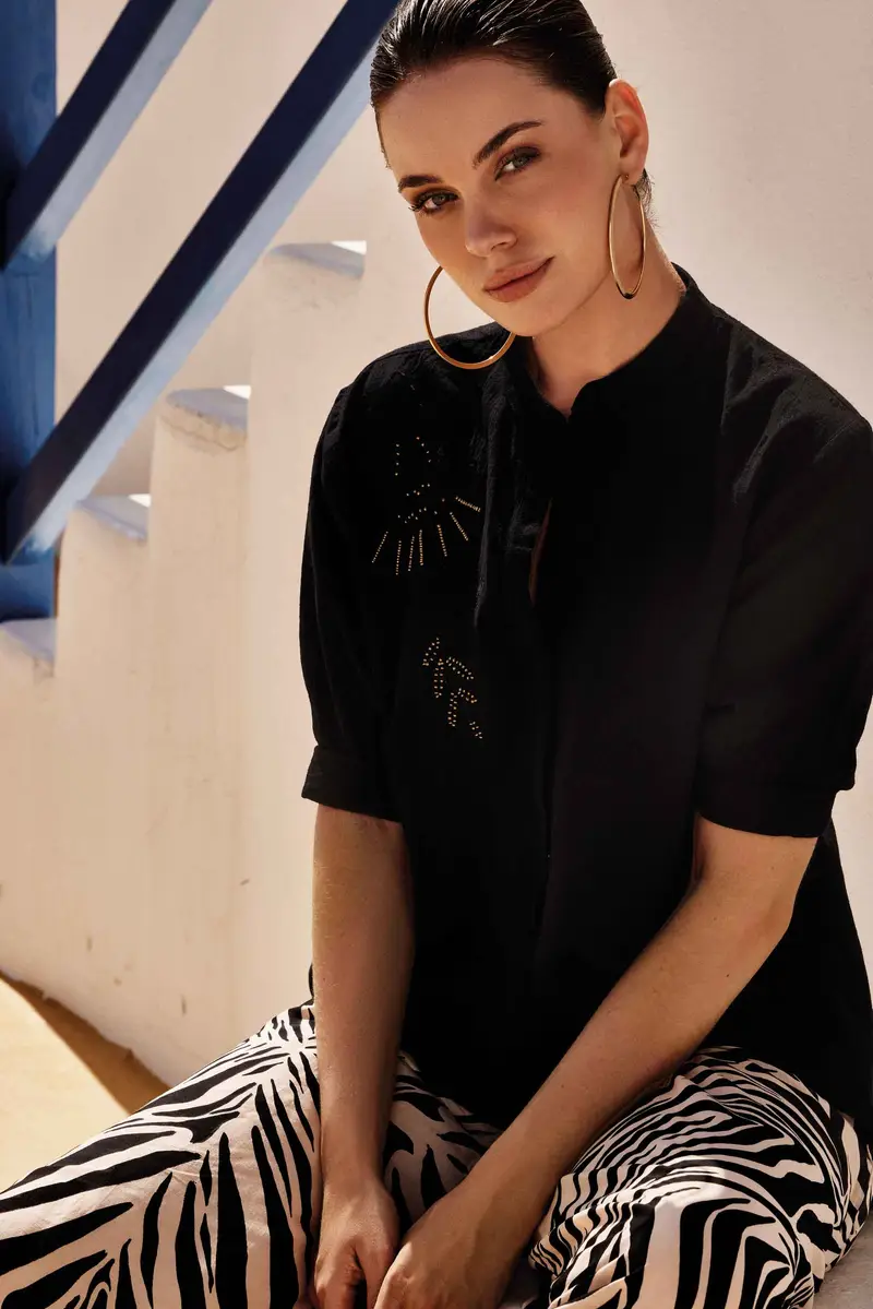 CAMICIA INTARSI EVA | Colore Nero |