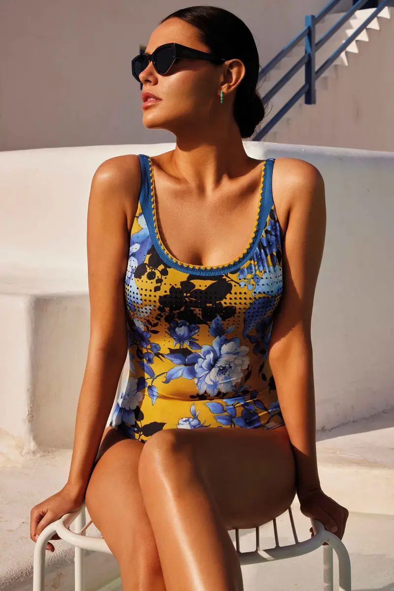 COSTUME INTERO INDIGO FLOWER | Colore Multi |