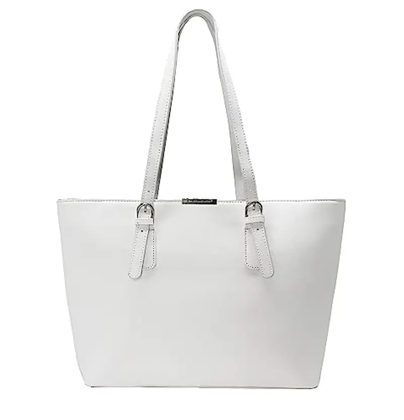 David Jones - Borsa Tote a Spalla Tracolla Shopper Grande Capacità Donna - Manico Lungo PU Pelle - Capiente A4 -