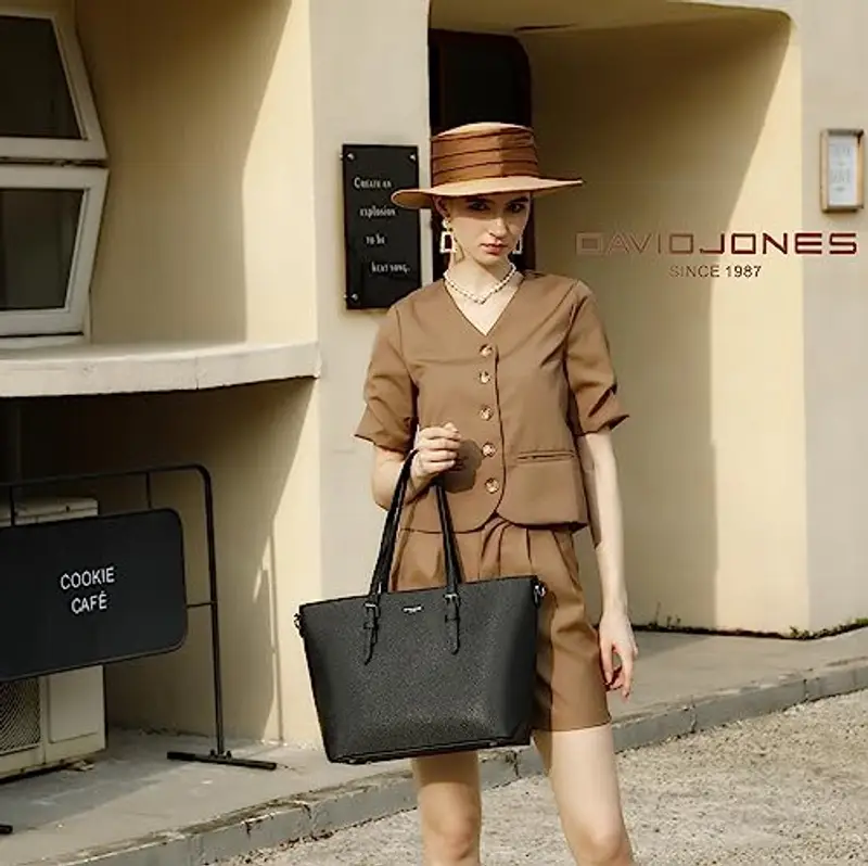 David Jones Borsa a spalla Donna Nero 2202664 miniatura 3