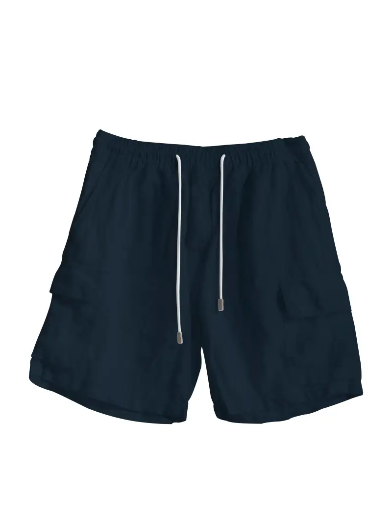 BERMUDA MISTO LINO KEVIN | Colore Blu Navy |