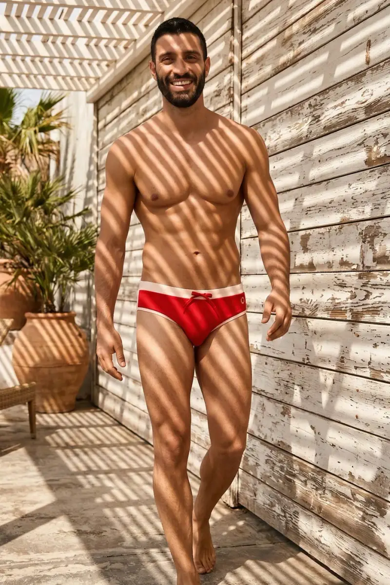 COSTUME SLIP MARE PACO | Colore Rosso |