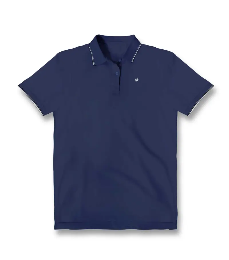 POLO CAMERELLE IN TINTA UNITA | Colore Navy Blu |