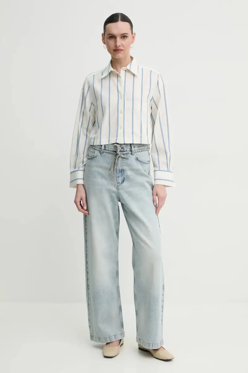 camicia in cotone Issa donna colore beige DAY65243695 miniatura 2