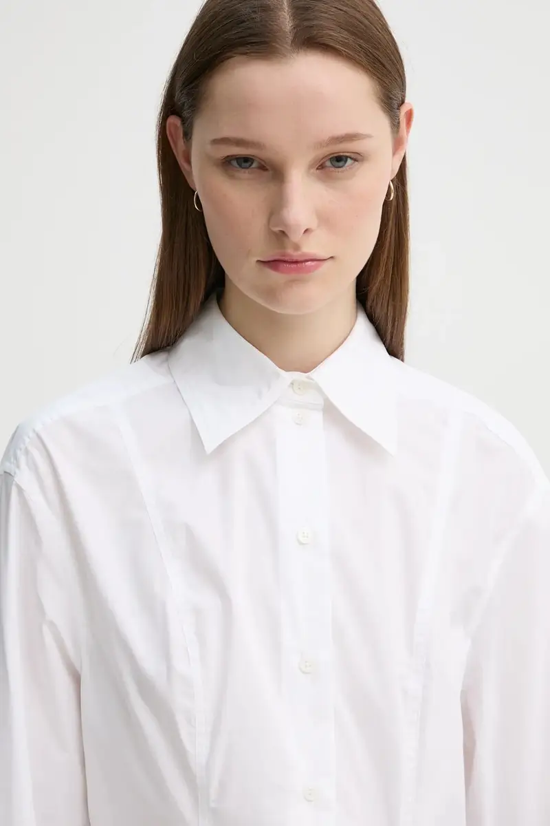 camicia in cotone Olivier donna colore beige DAY65243545 miniatura 4