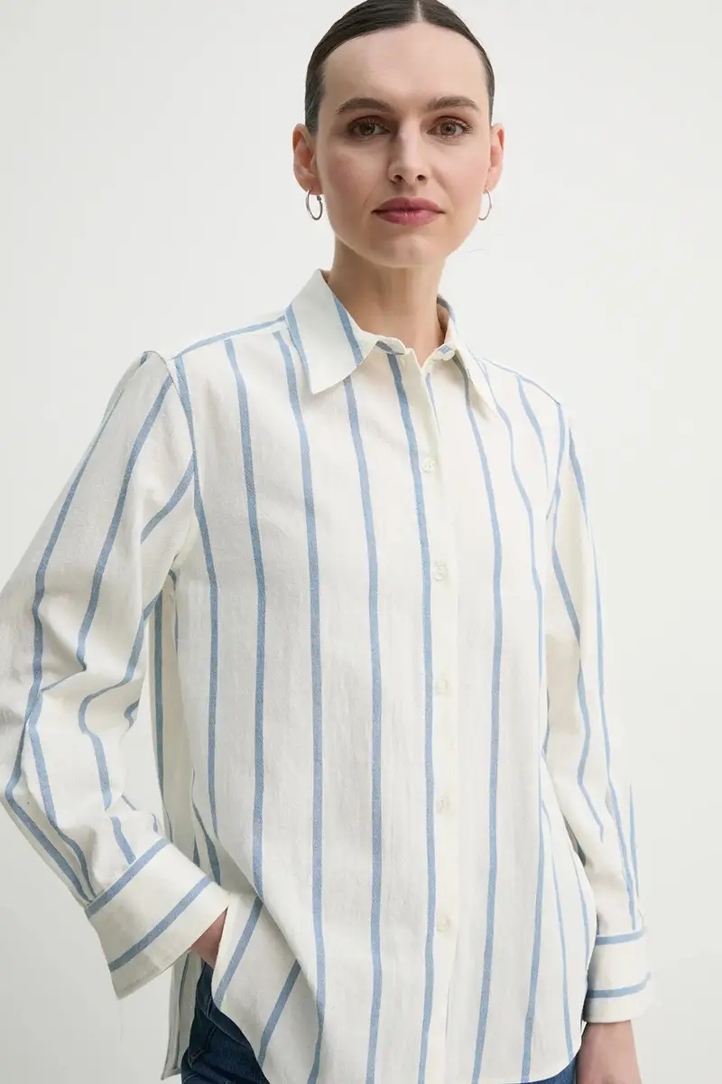 camicia in cotone Romy donna colore beige DAY65243748 miniatura 4