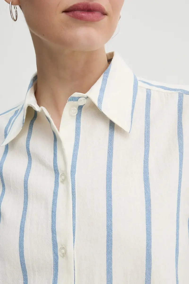 camicia in cotone Romy donna colore beige DAY65243748 miniatura 5