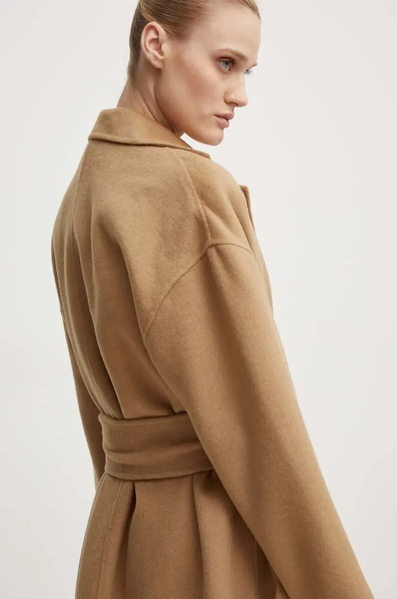 cappotto in lana Wright - Double Faced Wool colore marrone DAY65243322 miniatura 4