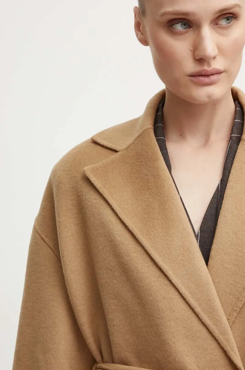 cappotto in lana Wright - Double Faced Wool colore marrone DAY65243322 miniatura 5