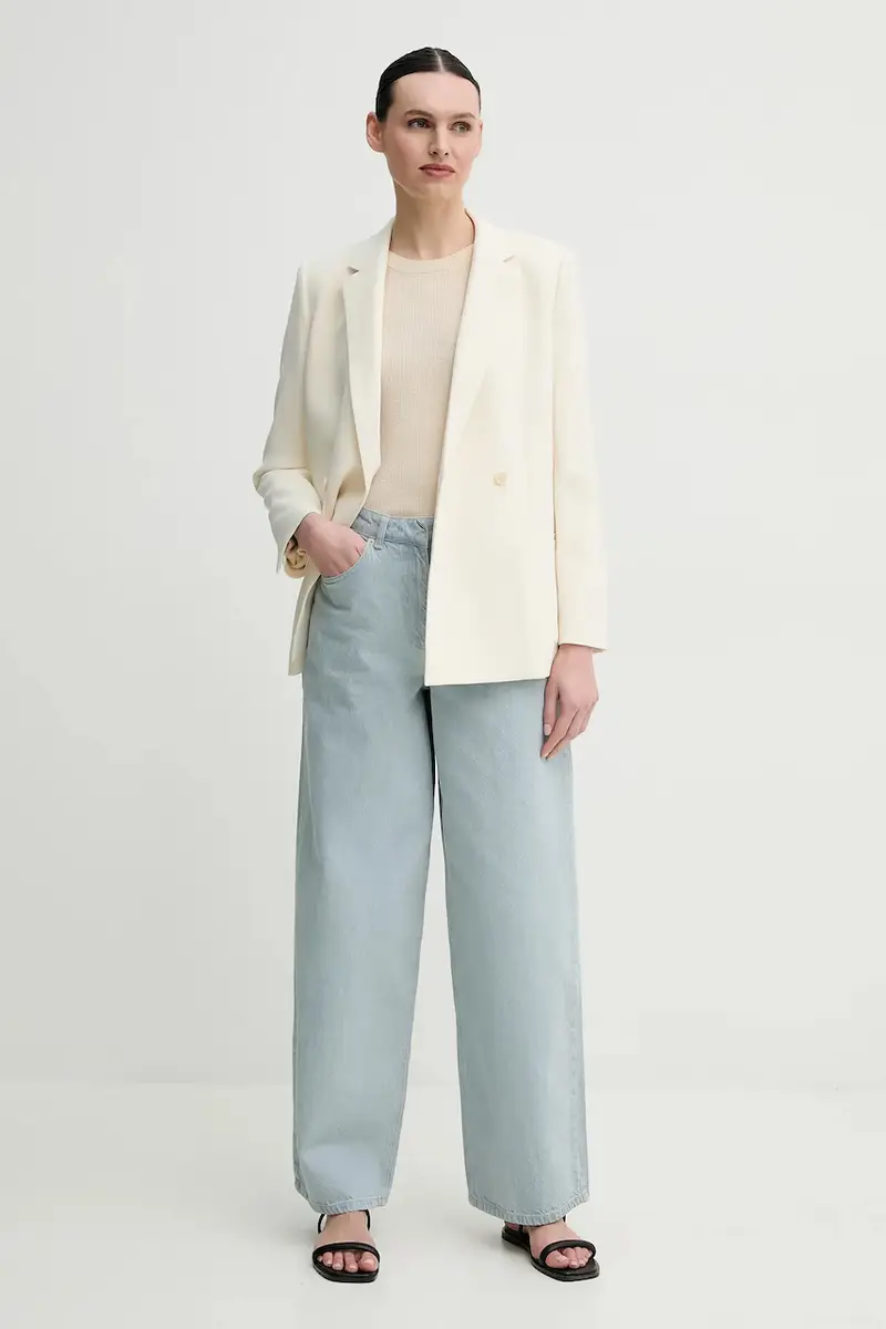 maglione con aggiunta di lino Teran donna colore beige DAY65243760 miniatura 2