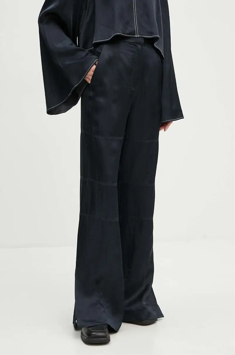 pantaloni in lino misto Jonas - High Shine Blend RD colore blu navy DAY65243257