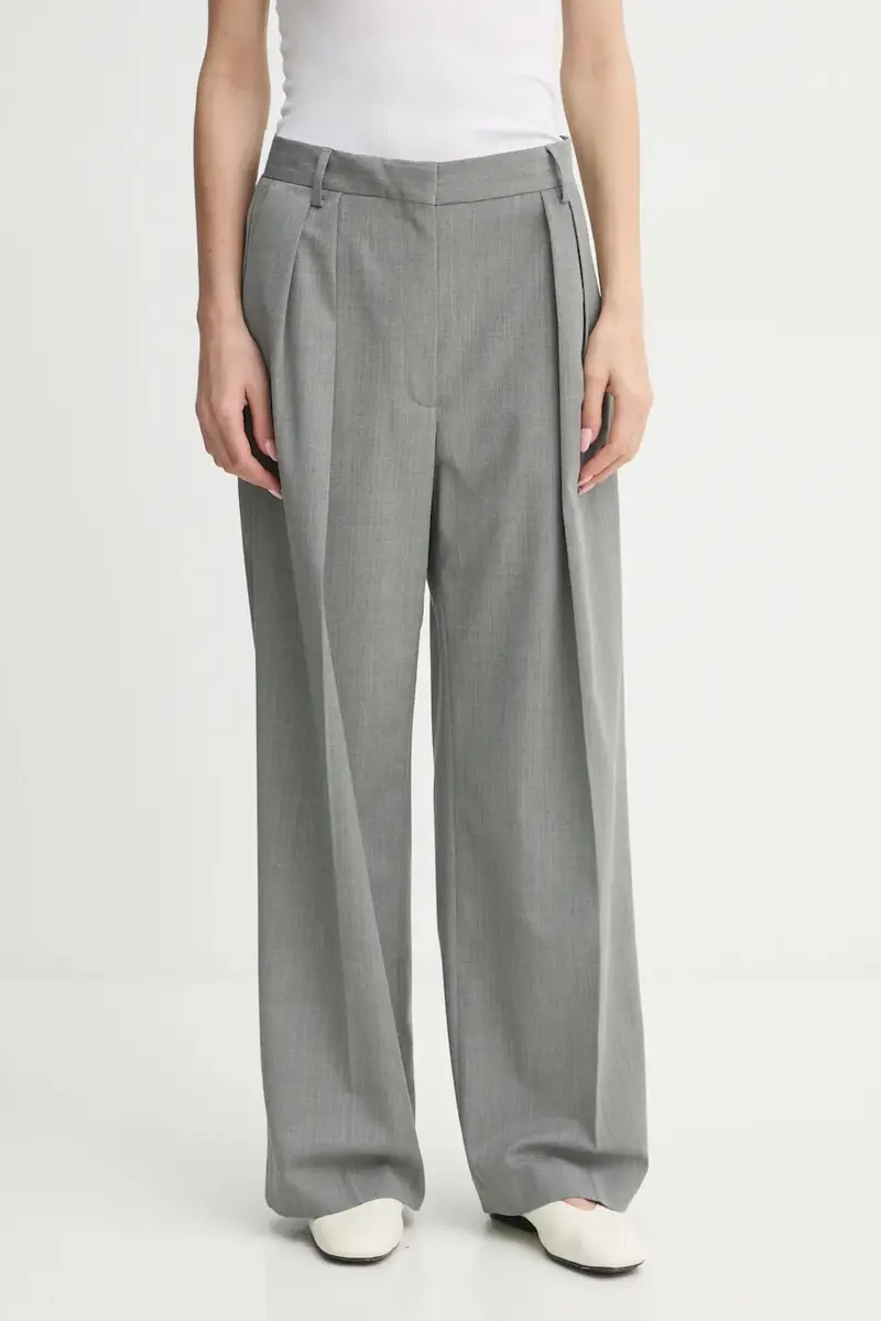 pantaloni in misto lana Enzo colore grigio DAY65243556