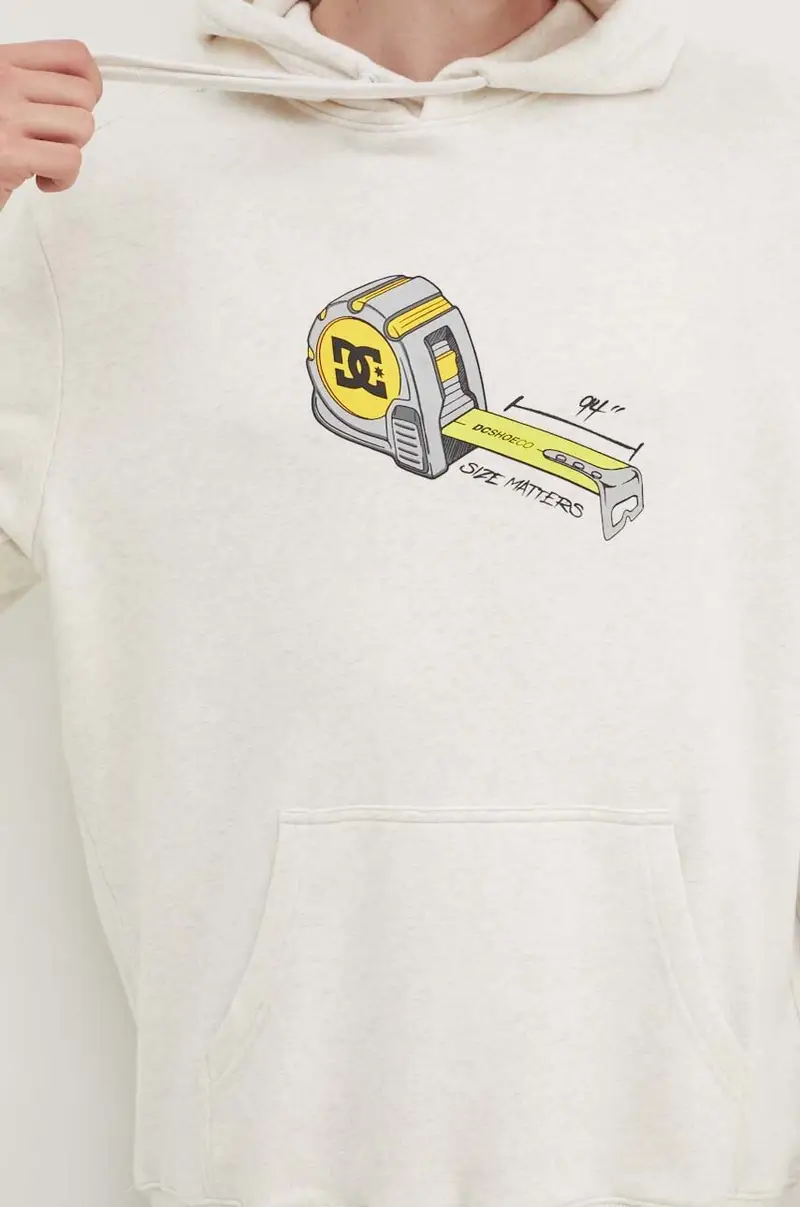 felpa uomo colore beige con cappuccio ADYSF03122 miniatura 5