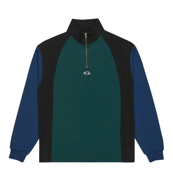 Dc Shoes - Pile da Uomo con Cerniera 1/4 in Cotone/Poliestere