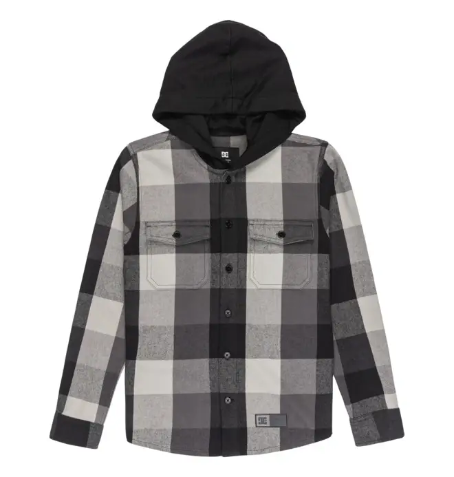 Ruckus Hooded - Camicia a maniche lunghe con cappuccio Grigio Ragazzo
