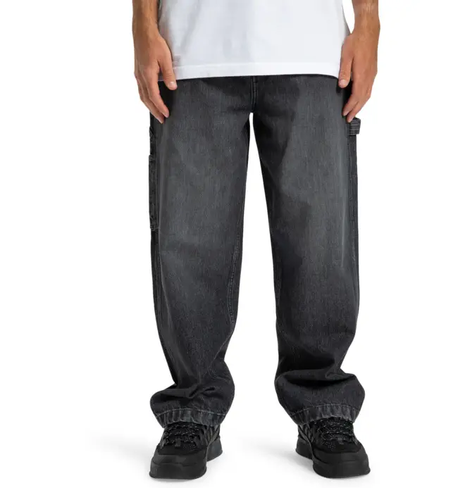 Worker Baggy Carpenter Bac - Pantaloni da carpentiere in denim da Uomo