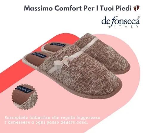 De Fonseca Pantofole Donna Beige 3080642 miniatura 3