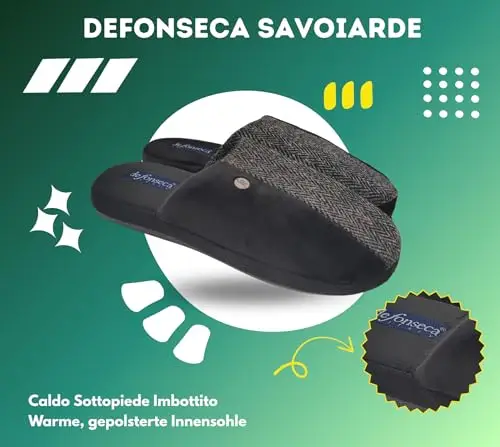 De Fonseca Pantofole Uomo Nero 3165305 miniatura 3