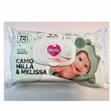 Salviettine Igienizzanti Baby Camomilla Melissa 72 Pezzi