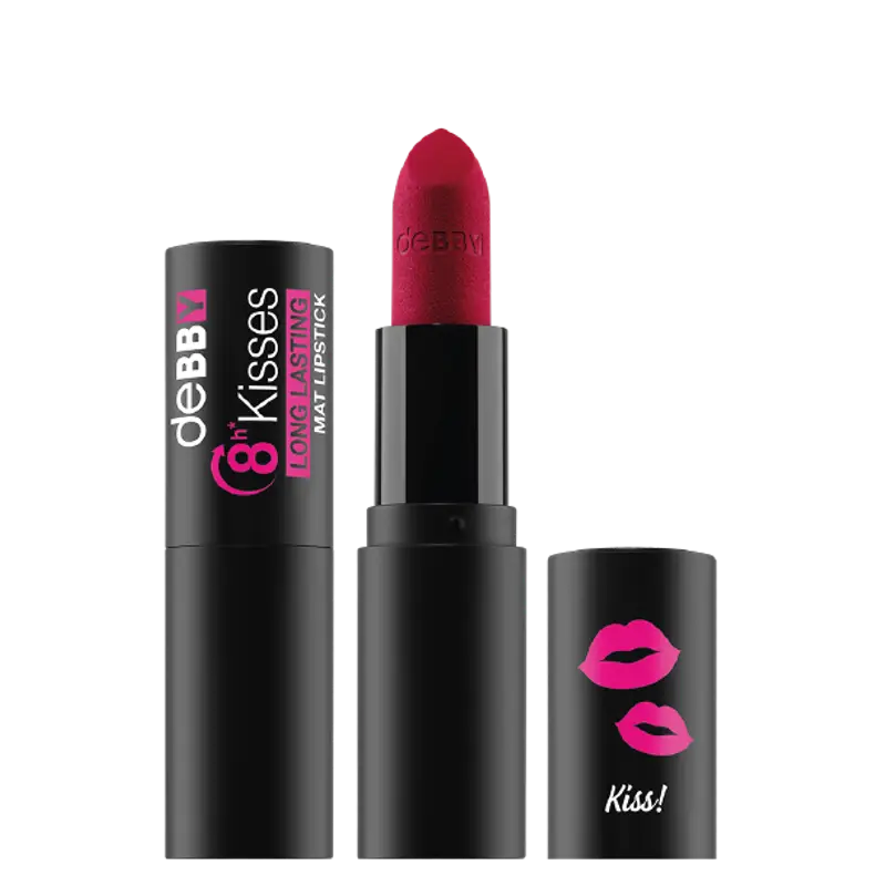 Debby 8h Kisses Long Lasting Mat Lipstick 09 lively cherry