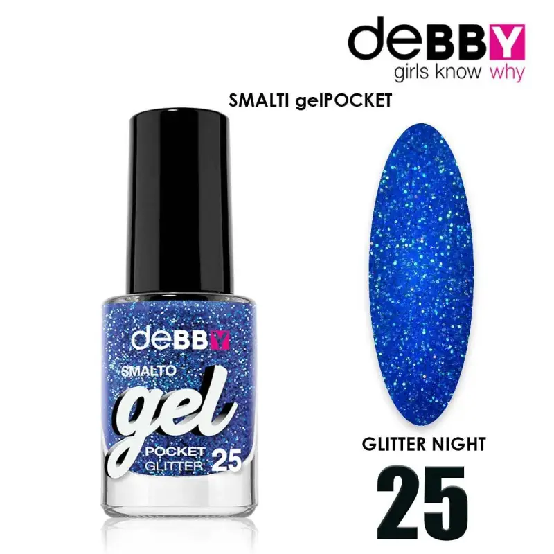 smalto gel pocket 25 glitter night