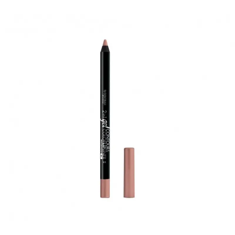 Deborah 2 in 1 Gel Contour & Color Lipliner 1 nude rose