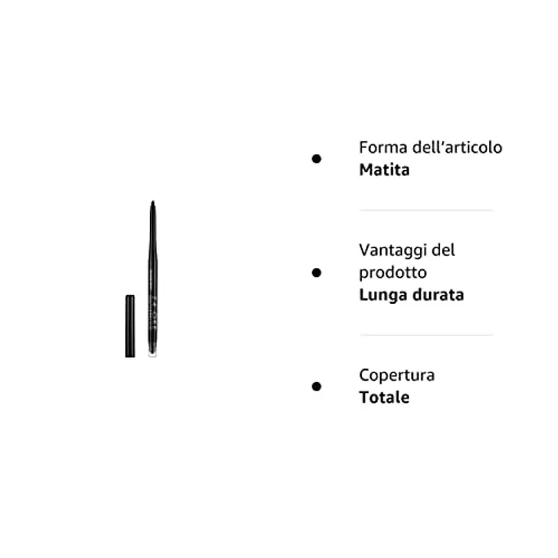 Deborah Milano - Matita Occhi 24 Ore Automatica Waterproof, 01 Black, a Lunga Durata, Alta Precisione e Ultra-pigmentata, Dona uno Sguardo Intenso e Definito, 0.5 gr miniatura 3
