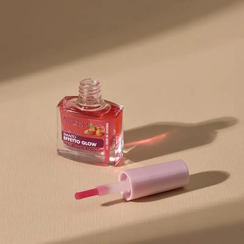 Deborah Milano - Smalto per Unghie Deboli che si Spezzano, Effetto Glow, Illumina e Sublima le Unghie, con Olio di Jojoba, Esalta il Colore Naturale delle Unghie, 8.5 ml miniatura 2