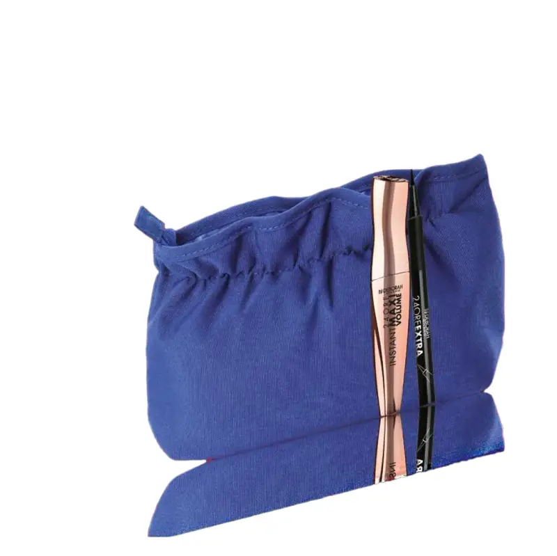 Set Deborah Maxi Volume Istantaneo Volumizzante Mascara Nero 11 ml + 24 Ore Extra Gel Pencil Eyeliner Nero 15 g + Trousse Tessile Blu