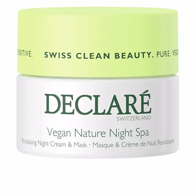 Crema e maschera rivitalizzante notturna per pelli sensibili Vegan Nature Night Spa (Crema e maschera rivitalizzante) 50 ml