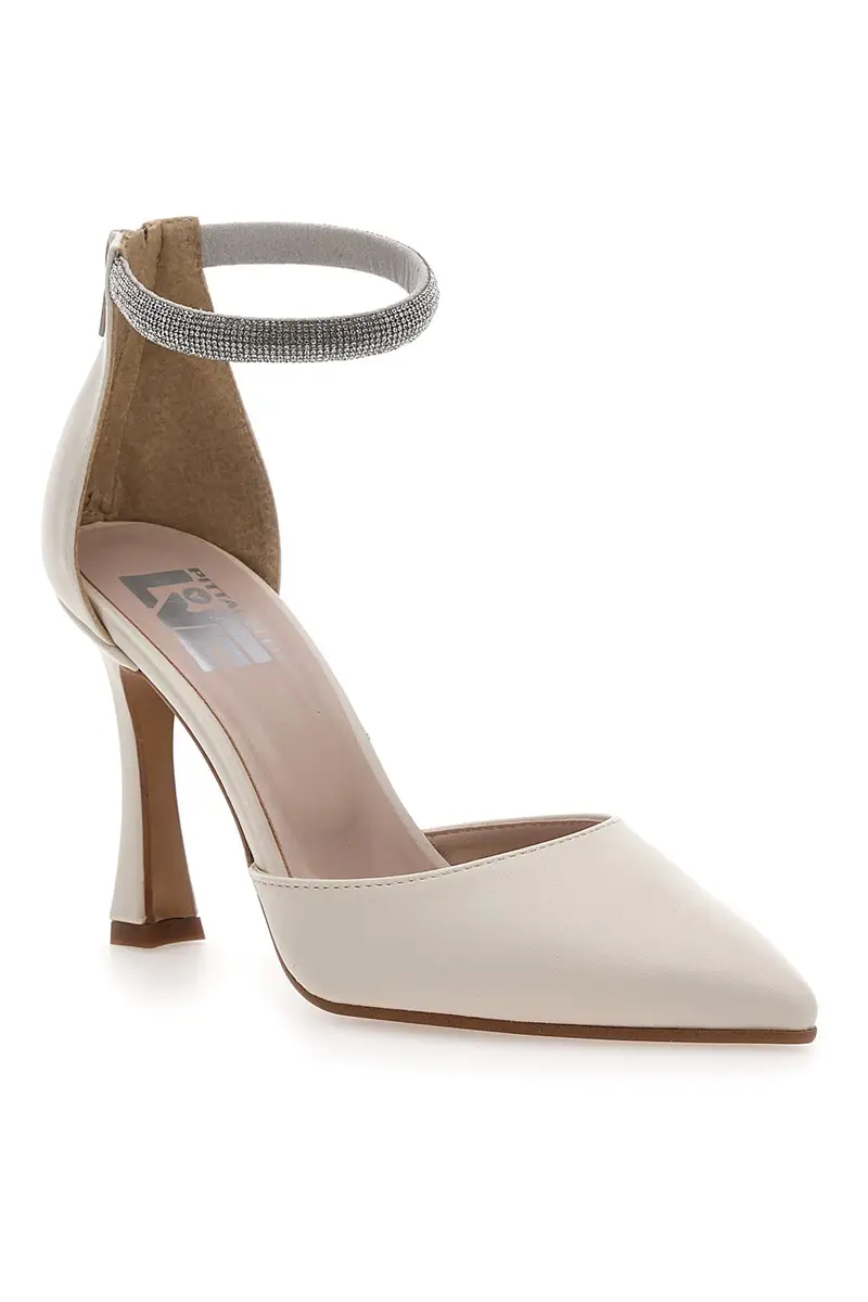 Decolleté Panna Con Cinturino di Strass Pittarello Love 709 miniatura 2