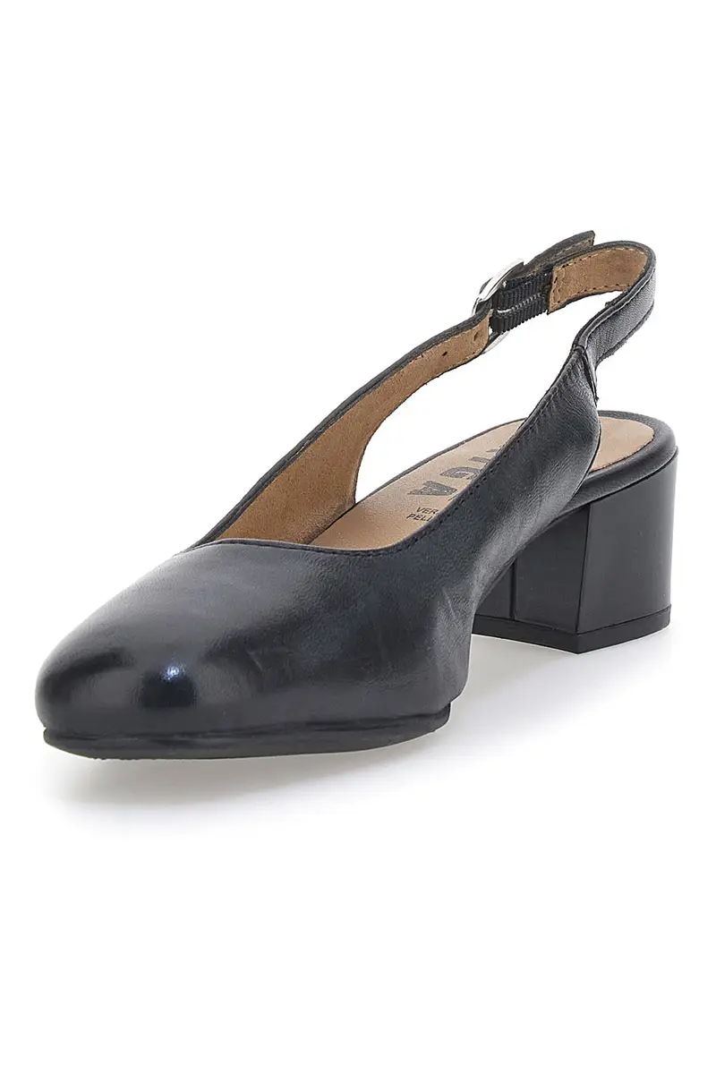 Decolleté Slingback Nere Con Tacco Basso Prima Riga 21684LIDY miniatura 3