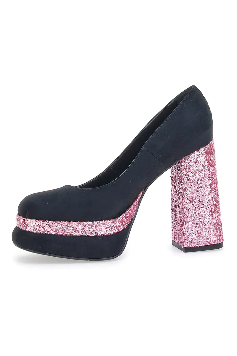 Decollete Platform Pittarello Glam 3336 Nere con Glitter miniatura 3