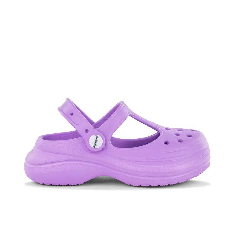 Ciabatte bambina viola da mare in gomma