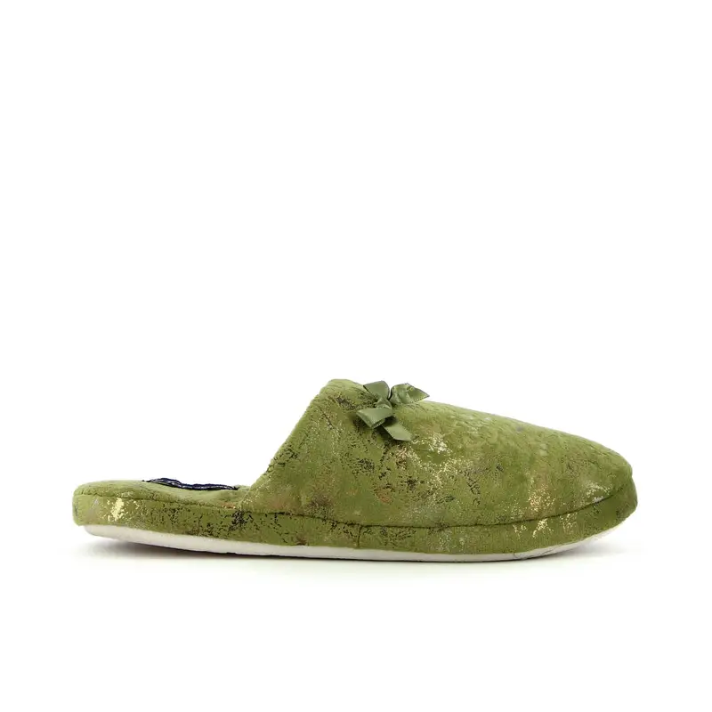 Ciabatte da casa verdi fantasia in tessuto