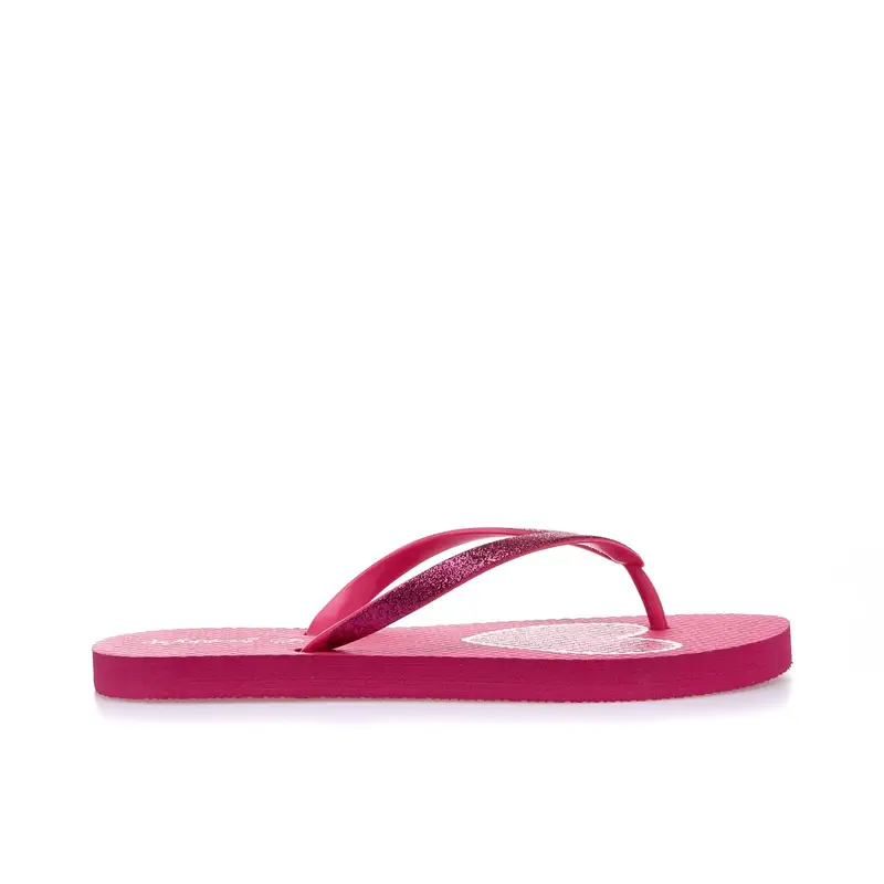 Ciabatte donna fucsia modello infradito da mare con glitter