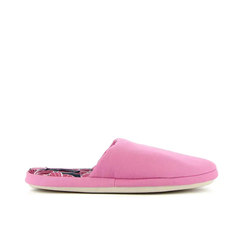 Ciabatte rosa da casa in tessuto