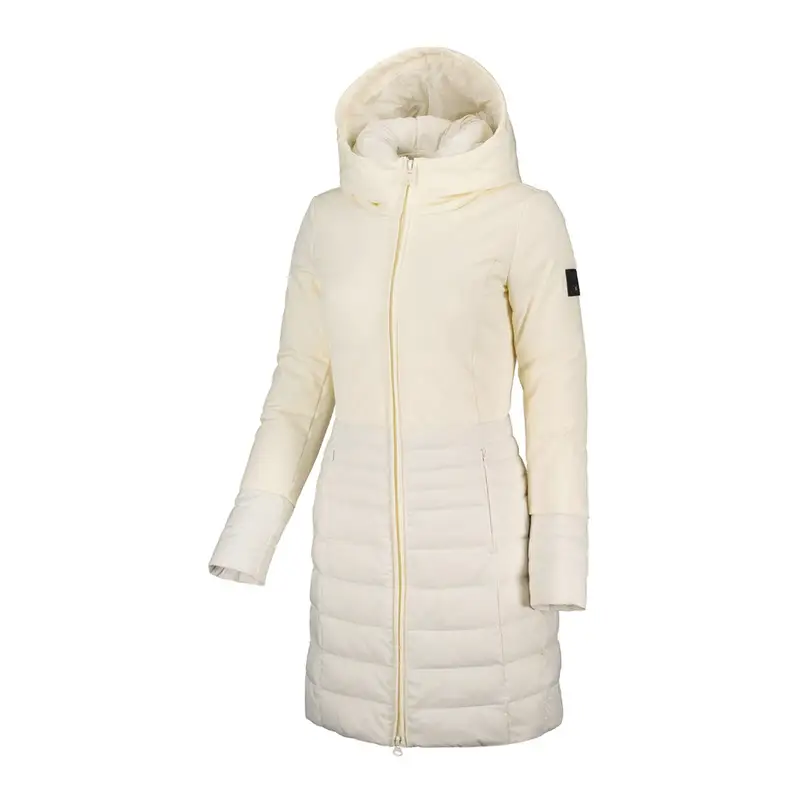 PIUMINO LUNGO BI-MATERIAL TWISS DONNA Bianco
