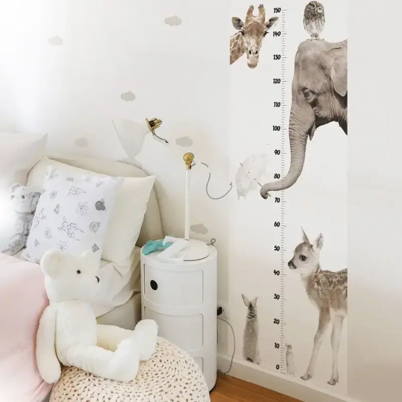 Adesivi per bambini Dekornik I Love Animals Growth Chart