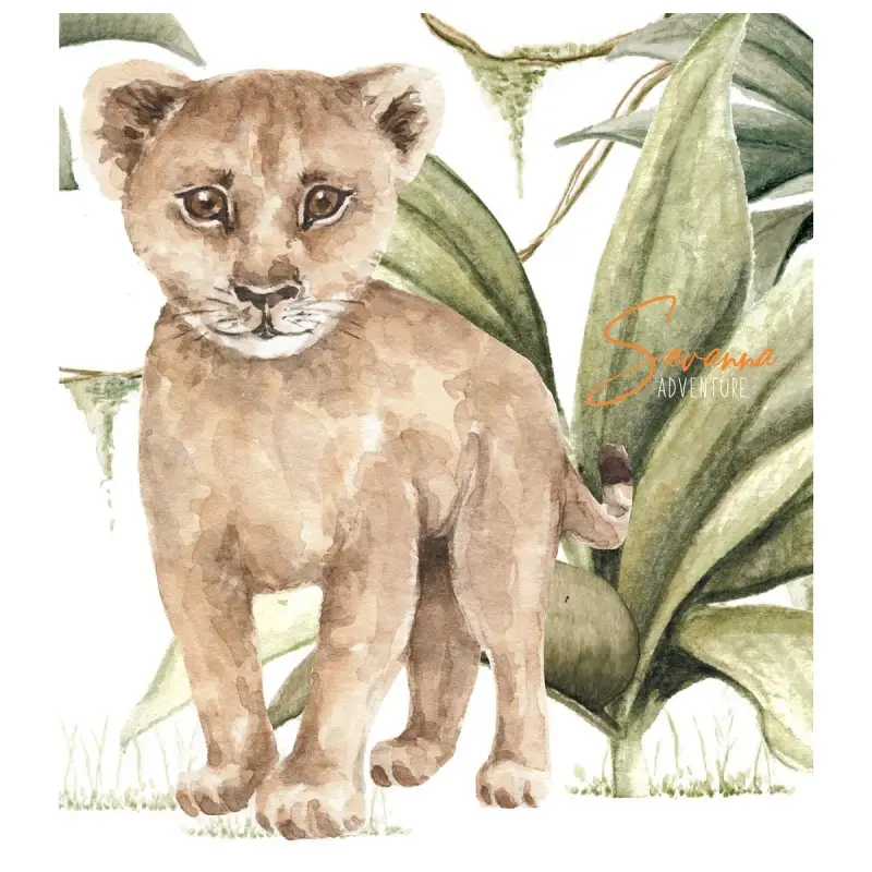Adesivi per bambini Dekornik Little Lion Savanna Adventure