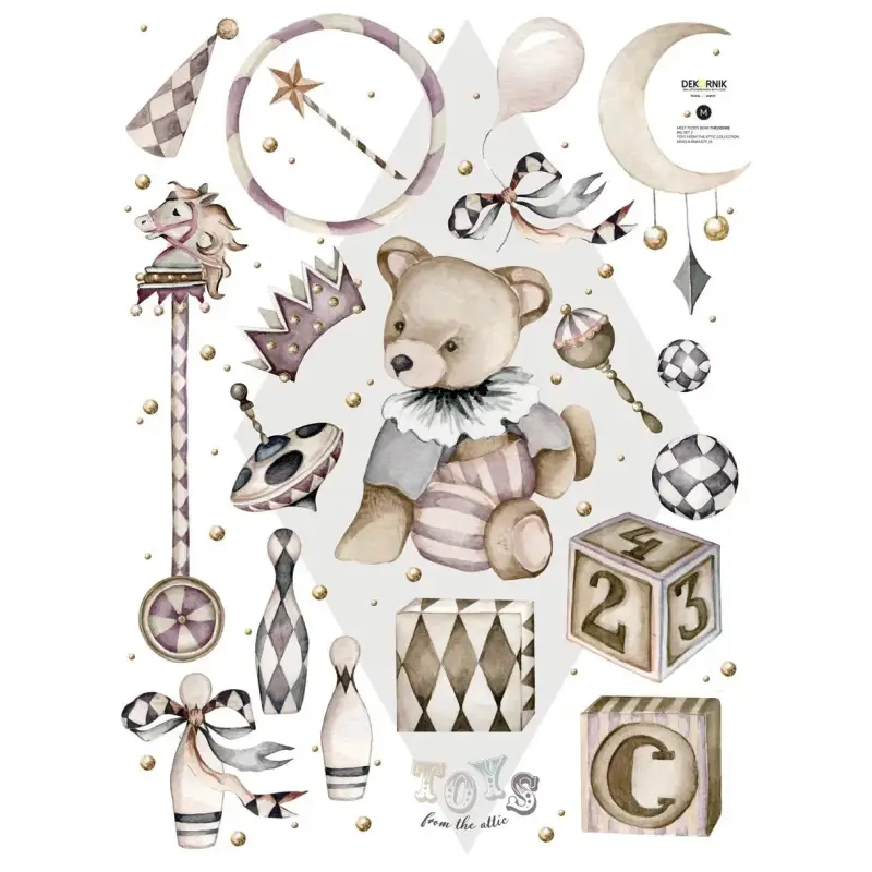 Adesivi per bambini Dekornik Meet Theodore! Big Set 2/Toys From The Attic