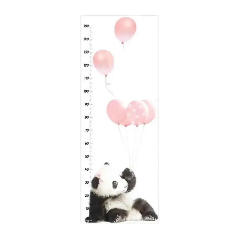Adesivi per bambini Dekornik Panda With Balloons Growth Chart
