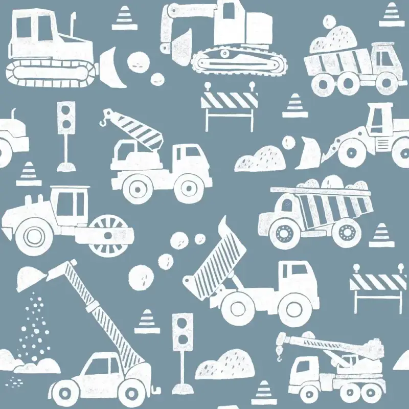 Carta da parati per bambini Dekornik Construction