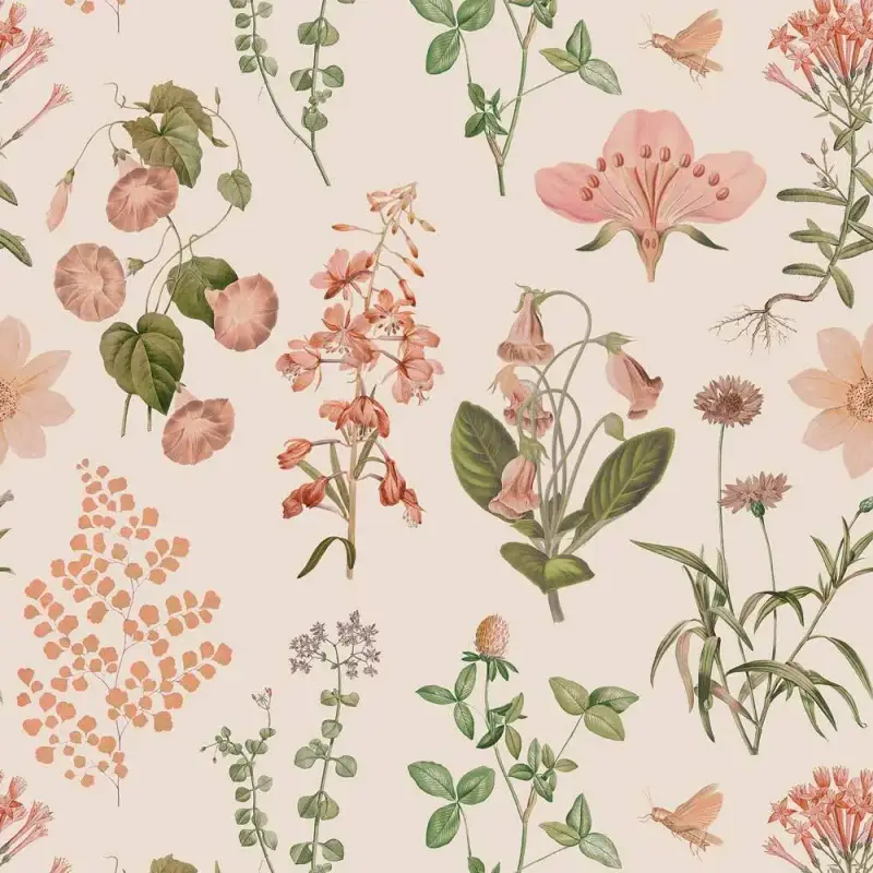 Carta da parati per bambini Dekornik Herbs and Flowers